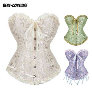 NXY Sexy Zestaw Różowy Gorset Top Wiktoriański Gorset Dla Kobiet Białe Czarne Gorsety Topy Sexy Bielizna Corset Plus Size Bustier Topy Vintage Gothic 1203