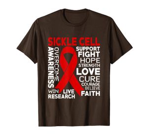 Sierpowa wsparcie świadomości komórek walki Hope T-shirty