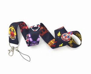 Skräckspel Anime Lanyard Rem Keychain ID Kort Passport Gym Mobiltelefon USB Badge Key Ring Holder Neckrems Tillbehör