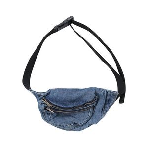 Denim Reißverschluss Taille Pack Taschen für Frauen Gürtel Taille Packungen Brust Crossbody Handtaschen Schulter Messenger Fanny Bag
