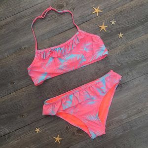 Nuovi costumi da bagno per bambini Set bikini per ragazze Stampa costume da bagno 2 pezzi Bikini per bambini diviso femminile