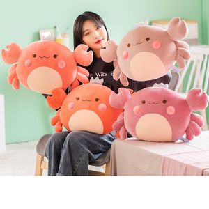 Creative Big Crab Plush Toy Hairy CrabS Doll Super Cute on the Bed Lying Down Pillow Cotton Filled Sleeping Pillows 2728 Y2