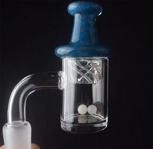 Fumar 5mm fundo de quartzo de quartzo prego com spinner tampam pérolas para velas tubulações de água Dab