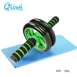 Muskelövningsutrustning Hem Fitness Double Wheel Abdominal Power Wheel AB Roller Gym Roller Trainer Traini