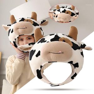 High Quality And Stylish Cotton Blend Body Spotted Dairy Cow Balaclava Brand Warm Unique Cute Hat Cycling Caps & Masks