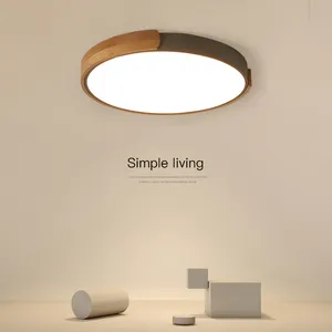 Wholesale supported living resale online - Ceiling Lights Led Lamp Simple Modern Creative Personality Art Macaron Living Room Bedroom Round Solid Wood Lamps Support V