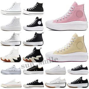 Converse Chuck Taylor All Star Platform Move Run Star Hike Lugged Motion 우대 남성 실행 하이킹 여성 캐주얼 신발 레오파드 오렌지 블랙 노란색 흰색 높은 상단 클래식 두꺼운 바닥 캔버스 신발 크기 35-40