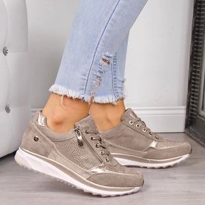 2021 Women's Wedges Sneakers Vulcanize Shoes Sequins Shake Shoes Fashion Girls Sport Shoes Woman Sneakers