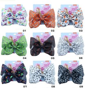 8 Stor Jojo Dream Sky Halloween Print Ribbon Knot Galaxy Hairpin Universe Hair Accessories for Girls