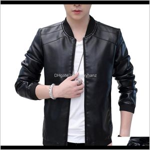 Jackets Outerwear & Coats Clothing Apparel Drop Delivery 2021 Winter Mens Retro Vintage Casual Classic Pu Faux Leather Slim Thin Fit Biker Mo