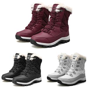 high quality No Brand Women Boots High Low Black white wine red Classic Ankle Short womens snow winter boot size 5-10