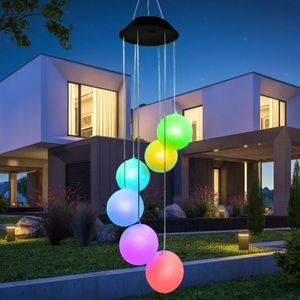 Wholesale solar chimes outdoor for sale - Group buy Solar Lamps LED Wind Chimes Light Color changing Hanging Lamp For Garden Decoration Outdoor Waterproof Windchime