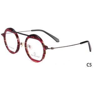 Moda Güneş Gözlüğü Çerçeveleri Belight Optik Erkekler Fantezi Vintage Retro Asetat Titanyum Yuvarlak Şekil Tasarım Gözlük Çerçevesi Öncelik Lens