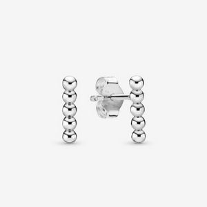 Genuine 925 Sterling Silver Lobe Stud Brincos Ball Lines Moda Brinco Jóias Acessórios Para Mulheres Presente