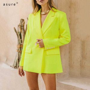 TRAF Damskie Płaszcze Kobiet Kurtki Kurtki Wiosna Ladies Blazers Luxury Designer Odzież Vintage Blaser 26583 210712