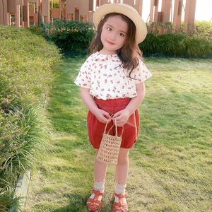 SK Summer Fashions Kinder Mädchen Kleidungssets Umlegekragen Hemden mit Hosen Outfits
