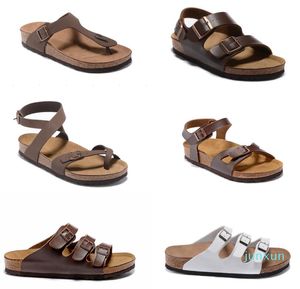 Mayari Arizona Gizeh 2021 summer Men Women flats sandals Cork slippers unisex Health shoes classic colors Black white Fashion Flats 34-46