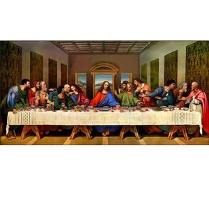 İsa Elmas Boyama toptan satış-5D DIY Spuareround Elmas Boyama Son Akşam Yemeği Kristal Elmas Boyama İsa Çapraz Dikiş Dikiş Ev Dekor LK1 X0803