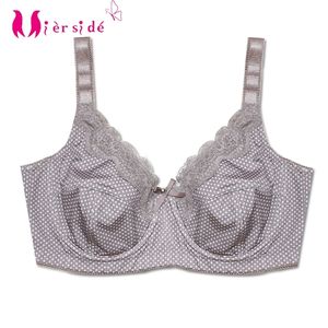 Mierside D0295 Reggiseno da donna alla moda a pois Taglie forti Reggiseno Lingerie Grigio/Nero/Marrone C/D/DD/DDD/E/F/G 211110