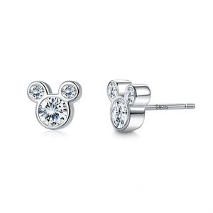 ZEMIOR S925 Sterling Silver Push-Back Bulk Mouse Animal Cubic Zirconia Earrings Special Counter Quality