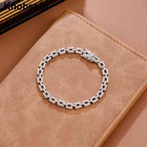Knobspin 100% 925 Sterling Silver Chains Luxo Designer Love Bracelets para Mulheres Acessórios de Casamento Adolescentes Meninas Fine Jewelryt8CB {Categoria}