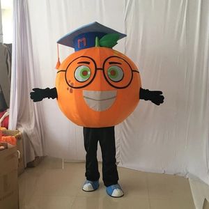 Halloween söt orange maskot kostym högkvalitativ tecknad film frukt plysch anime tema tecken vuxen storlek jul karneval födelsedagsfest fancy outfit