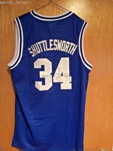 Costumado Jesus Shuttlesworth #34 Lincoln Ele recebeu Jersey Blue Men Youth XS-5xl, da Jersey Blue Men.