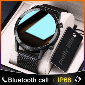 L13 Business Smart Watch Мужская IP68 Водонепроницаемый ECG PPG Bluetooth Call Часы Артериальное давление Сердцетеры Фитнес Трекер Спорт SmartWatch Dropship Оптовая DHL