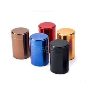 Metal Sealed Tea Storage Jars Portable Travel Spices Candy Berry Mini Can Herb Food Jar Small Seal Pot Container Cans BH5471 WLY