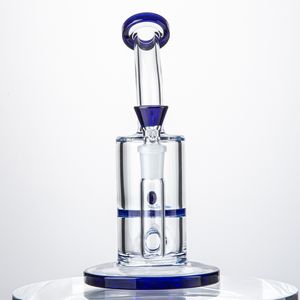 3 Colors Hookahs Glass Bongs 9cm Base 5mm Thick Water Pipes 7" Tall Oil Dab Rigs 14mm Female Joint With Comb Perc