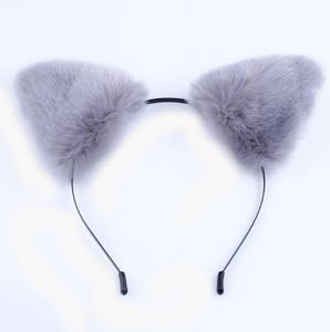 2021 acessórios de cabelo menina gato fofo raposa orelha longa pele cabelo headband anime cosplay festa fantasia