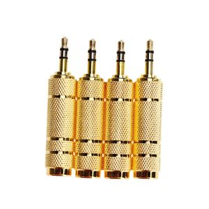 3.5mm Male to 6.35mm Female Plug 3 Pole Connector Headphone Amplifier Audio Adapter Microphone Jack Aux Converter