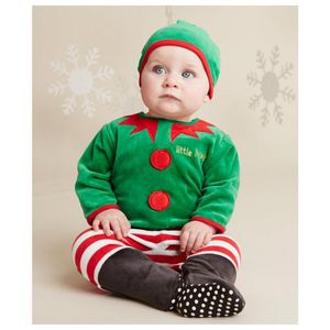 Banda natale bambino pagliaccetto regalo di Natale costumi cappello set bebe tuta tuta tuta biancherie ropa baby pagliaccetti neonato abbigliamento ragazzo 210413