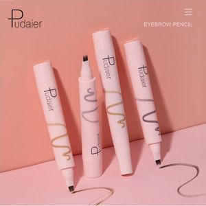 Pudaier Smaviving 3D 4フォーク眉毛鉛筆エンハンサー自然液体色合いペンの防水タトゥー化粧品