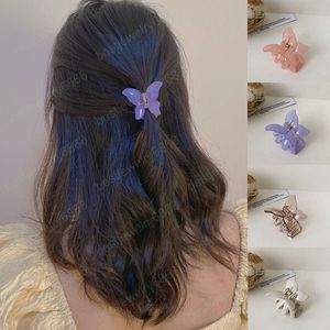 Acryl Haarnadel Süße Schmetterling Transparente Haar Greifer Klemme Für Mädchen Harz Haarspangen Kleine Haar Krallen Clip Zubehör