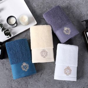 Handduk Ahsnme Cotton Luxury Royal Large Wash Face Dark Blue Gray Free Custom Logo