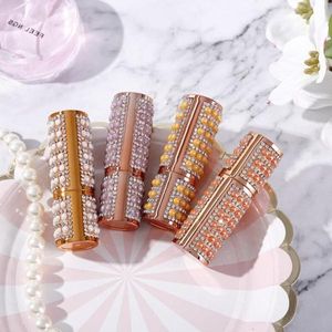 Skórzana Pearl Rurka Pearl Tube Light Lipstick Tube Wrap