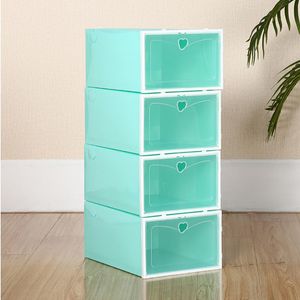 Scatole da 30 pezzi Set di contenitori pieghevoli multicolori in plastica trasparente per la casa Scarpiera Organizer Stack Display