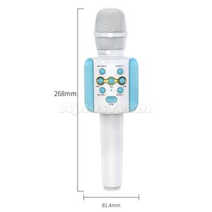 Kablosuz Bluetooth Karaoke Mikrofon Hoparlör L858 El KTV Çalar Mic Parti Akıllı Gürültü Azaltma İki Yönlü Bağlantı