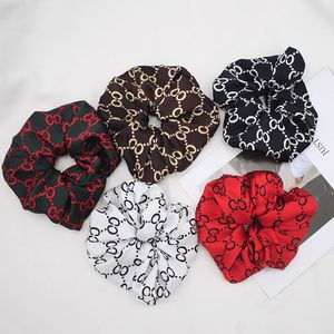Korean Simple Styles Large Intestine Hair Ties Ropes Elastic Rubber Bands Fashion Charm Women Girls Brand Designer Letters Printed Scrunchies Hairbands Headwarps