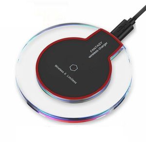 Qi Wireless Charger Charger Pad Portable Fantasy Crystal Universal LED Tablet K9 Ładowanie dla iPhone XS Max Samsung S10E Plus