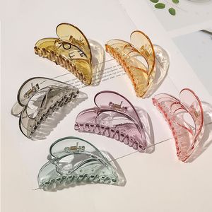 Moda Transparent Włosy Zaciski Akrylowe Barrettes Serce Kształt Hairpin Duży Rozmiar Kobiety Włosy Ozdoby Uważne Hairgrip