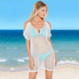 Bikini cover up Summer Tunica Beach Cover Womens Swim wear Costume da bagno s Robe de Plage # Q697 210420