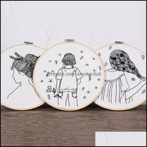 Sztuka, prezenty ogród Inne sztuki i rzemiosło DIY Haft Girls Handwork Robótki do Robótki dla początkujących Cross Stitch Zestaw Wstążkowy No Hoop Ho