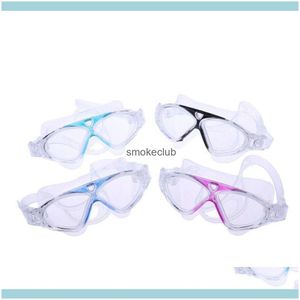 Wholesale glasses swimming black for sale - Group buy Water Sports Outdoors Swimming Professional Adt Women Men Swim Goggles Glasses Anti Fog Protection Adjustable Black Light Blue Q2 Dro