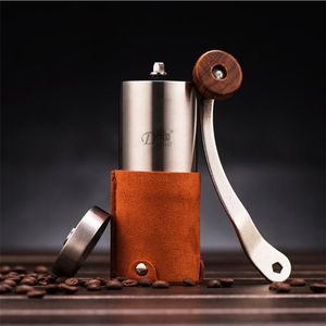 Rostfritt stål manuell kaffekvarn med butikspåse Portable handfabriken Bönor Pepper Korn Cafe 210423
