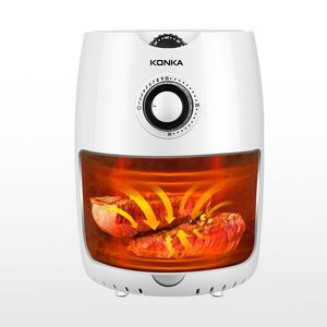 Original Konka Multifunktionsluft Fryer 1000W Olja Gratis Timer Digital Överhettningsskydd Automatisk Smart Pizza Spisar Hushåll 2.2L Myyshop