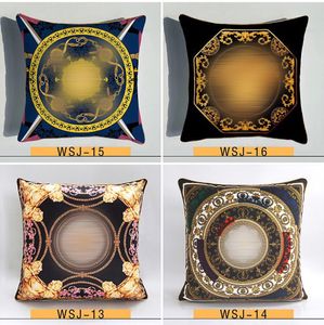 Luxury double-sided printing pillow case cushion cover comfortable soft napping material fabric size 45 * 45cm for home decoration family gifts 2022