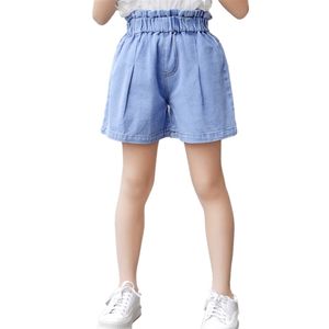 Jeans For Girls Solid Color Children's Denim Girl Summer Children Short Casual Style Clothes 210527