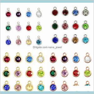 Charms Findings Components 6 Options 12Pcslot Colorful Crystal Birthstone Charms Diy Accessories Jewelry Making For Bracelet Earring Key Chai